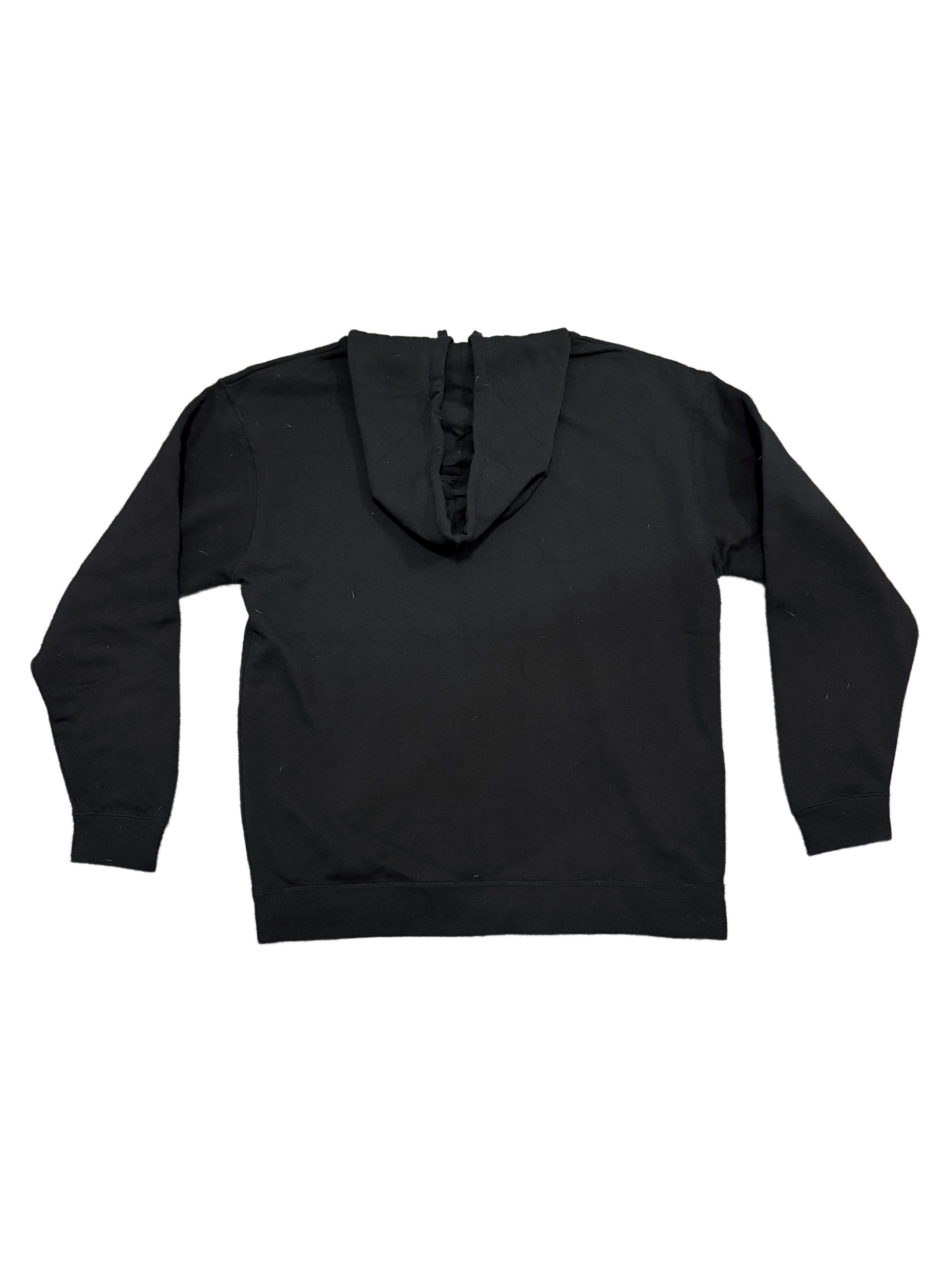 Stellar Hoodie laying flat, black color.