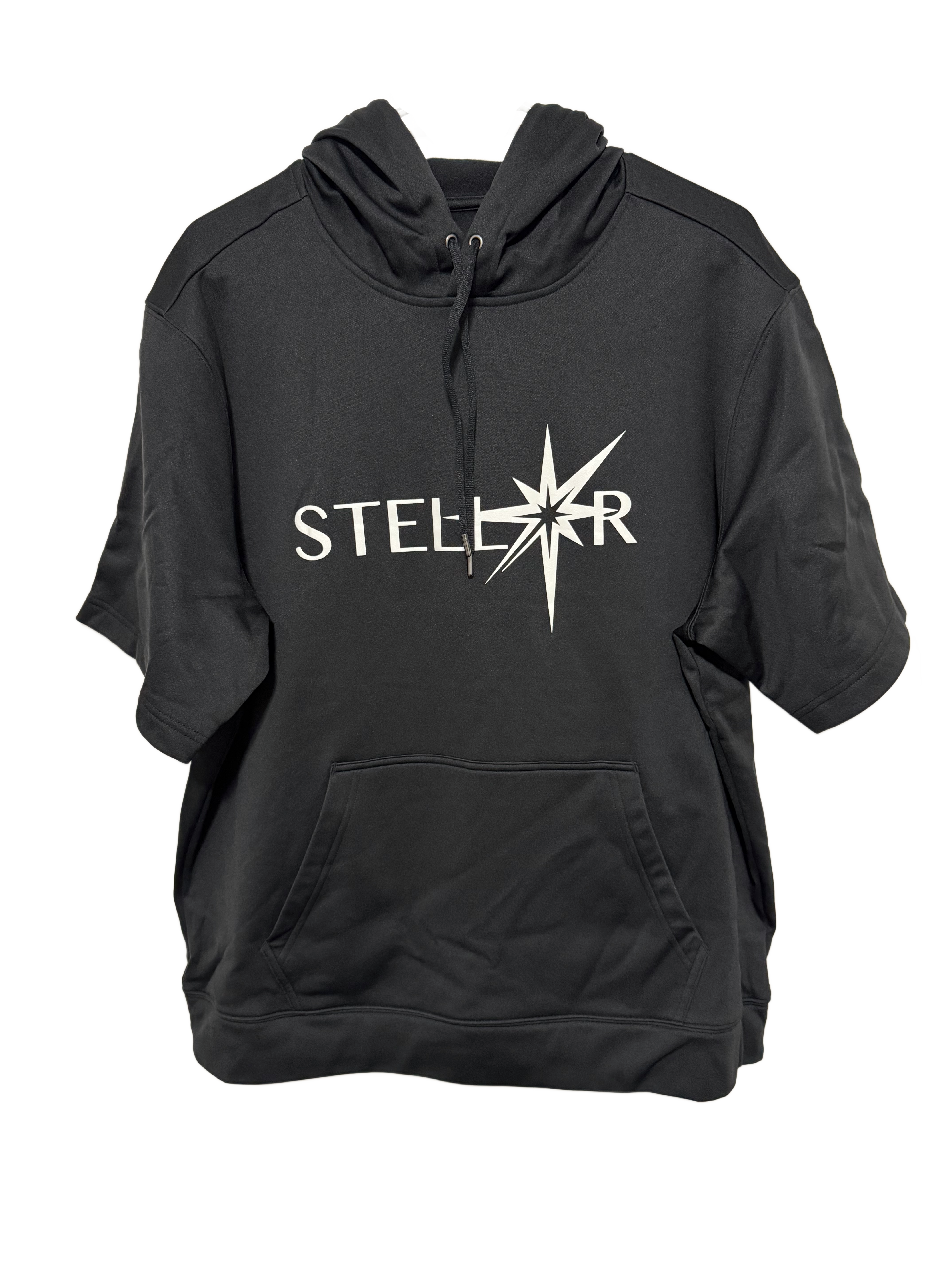 Black Stellar Short Sleeve Hoodie.