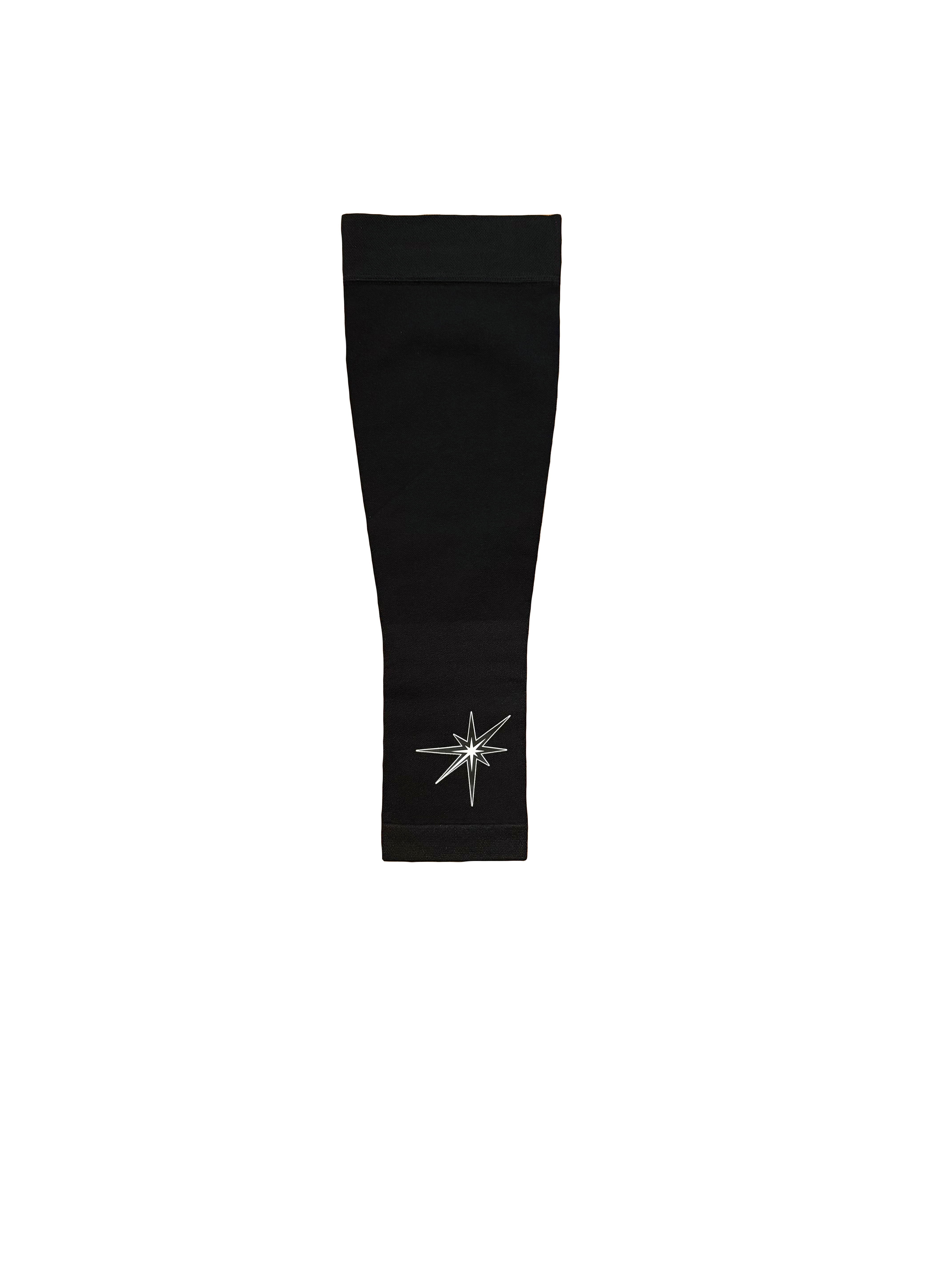 Black graduated compression arm sleeve.