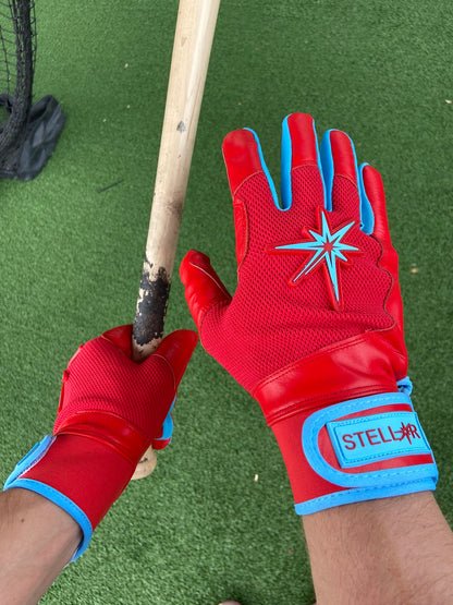 PROTOTYPE Red Batting Gloves