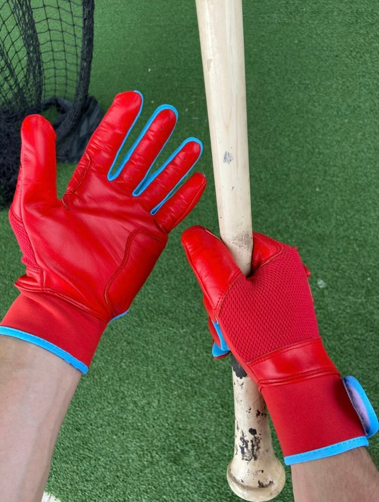 PROTOTYPE Red Batting Gloves