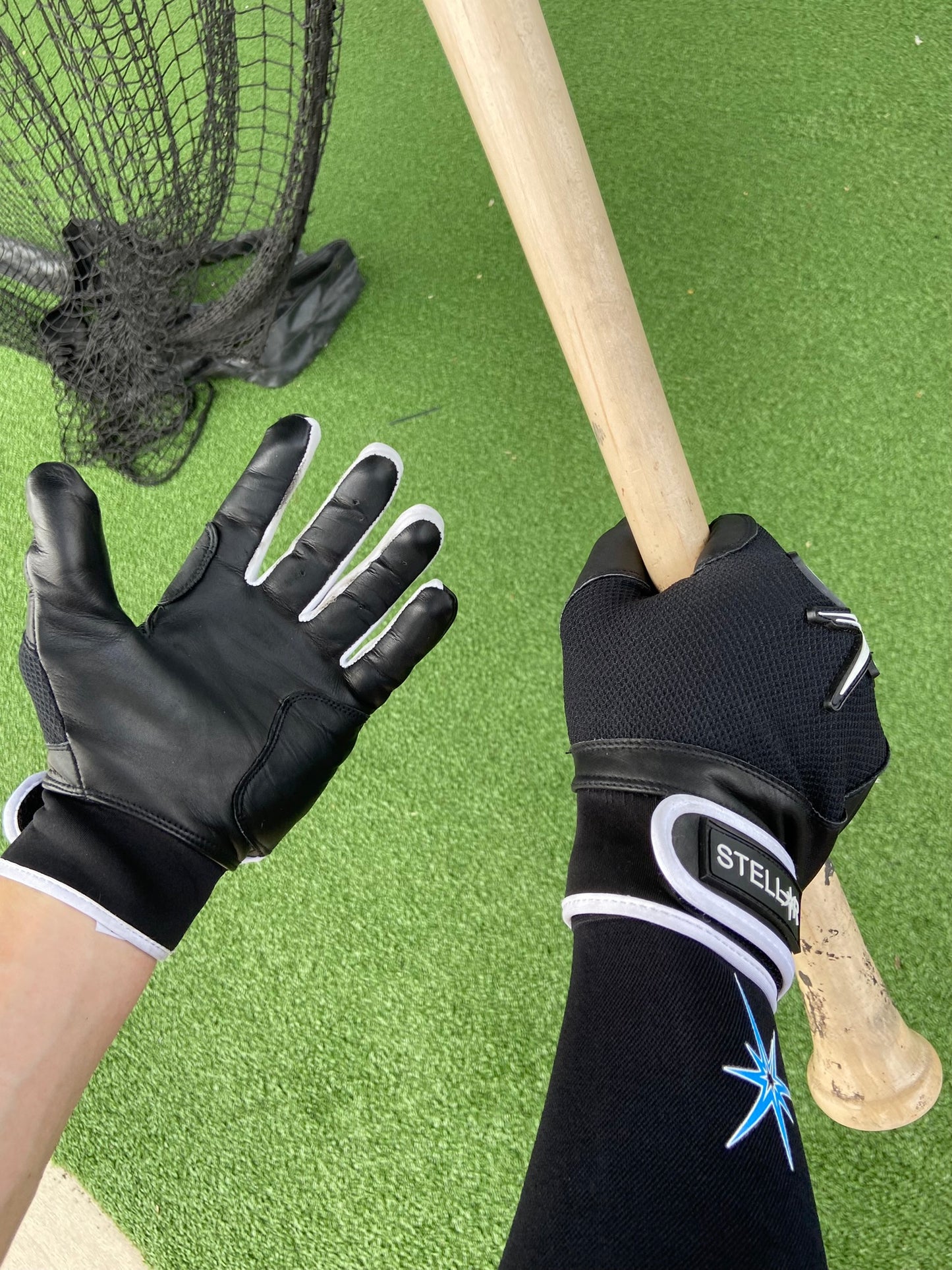 PROTOTYPE Black Batting Gloves