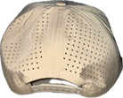 Tan 5 panel rope hat.