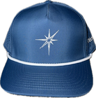 Sky blue 5 panel rope hat.