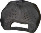 Black 5 panel rope hat.