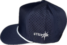 Navy 5 panel rope hat.