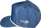Sky blue 5 panel rope hat.