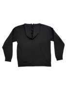 Stellar Hoodie laying flat, black color.