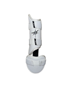 Stellar Leg Guard featuring a protective shell, adjustable straps, and ergonomic design for hitters.