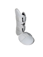 Stellar Leg Guard featuring a protective shell, adjustable straps, and ergonomic design for hitters.