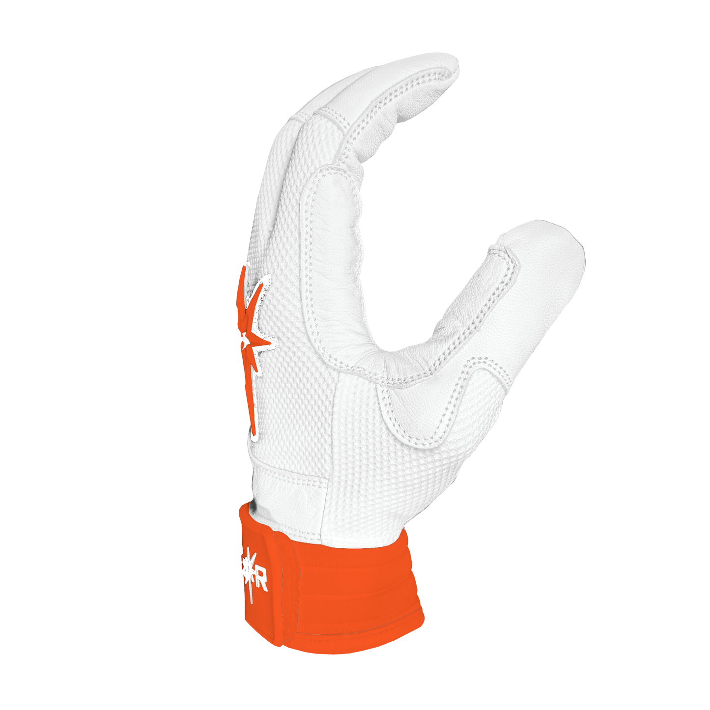 White/Orange Batting Gloves