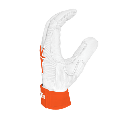 White/Orange Batting Gloves