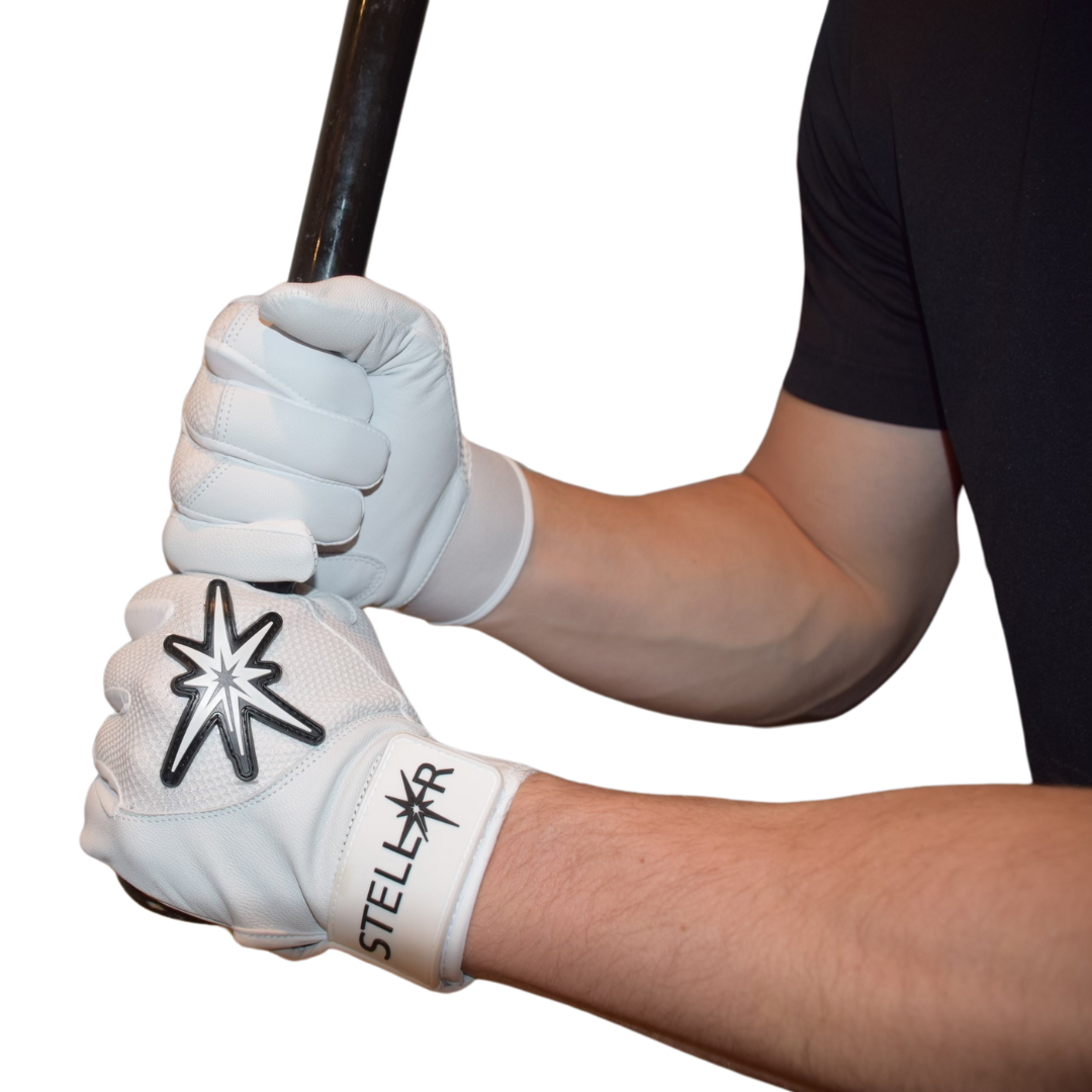 ALL WHITE Batting Gloves